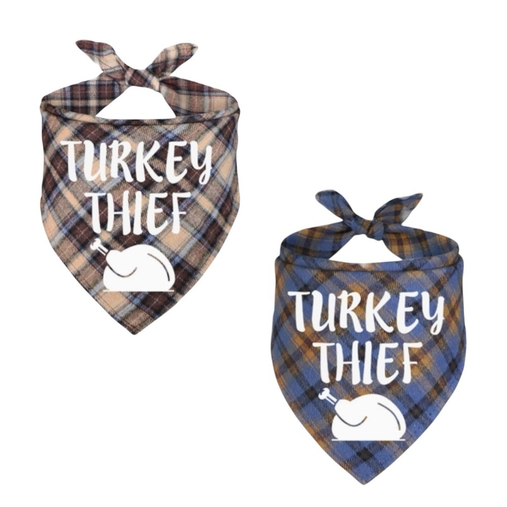 Thanksgiving Dog “Turkey Thief “Bandana- NEW